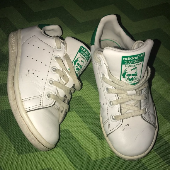 ADIDAS STAN SMITHS LEATHER LACE-UPS - Picture 2 of 8